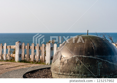 Oku-Noto, Ishikawa Prefecture, Rokkozaki Lighthouse on a clear day in March 123257902
