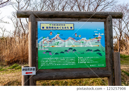 Oku-Noto, Ishikawa Prefecture, Rokkozaki Lighthouse on a clear day in March Oku-Noto, Ishikawa Prefecture, Rokkozaki Lighthouse on a clear day in March 123257906