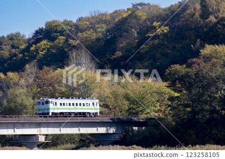 Kiha 40 running on the JR Sekihoku Line 123258105
