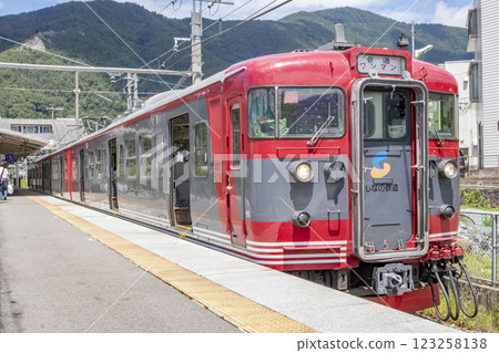 信濃鐵道線榊站的115系列列車 信濃鐵道線榊站的115系列列車 123258138