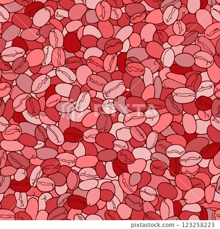 Seamless wallpaper of abstract lines. Background with an endless pattern of coffee beans. Seamless wallpaper of abstract lines. Background with an endless pattern of coffee beans. 123258223