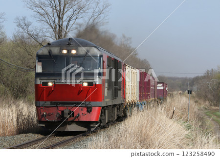 Nemuro Main Line Freight Train JR Freight DF200 Electric Diesel Locomotive Nemuro Main Line Freight Train JR Freight DF200 Electric Diesel Locomotive 123258490
