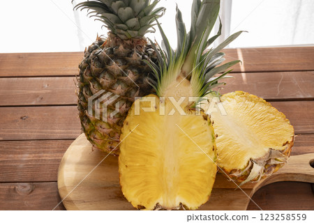 Cut pineapple Cut pineapple 123258559