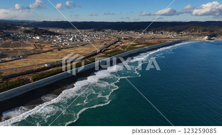 野田村、戶府浦防波堤（鳥瞰圖） - 日本岩手縣九戶郡野田村 123259085