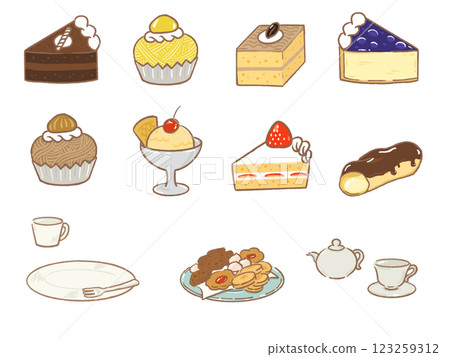 可愛的糖果插圖集 123259312