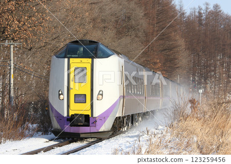 行駛在十勝積雪地區的特快「大空號」 大空 根室本線 石升線 紀波261號 123259456