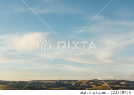 Beautiful landscape, green mountains of Armenia and sky with clouds Beautiful landscape, green mountains of Armenia and sky with clouds 123259799