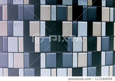 Tile mosaic sheet modern color blue series 123260098
