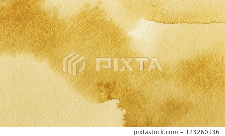Gold and ochre watercolor texture background material Gold and ochre watercolor texture background material 123260136