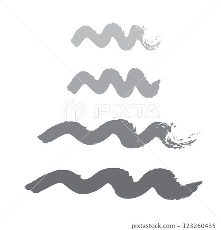 Set of abstract grunge design elements lines vector illustration 123260435