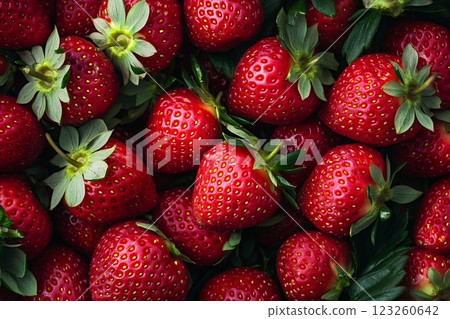 新鮮草莓特寫,顏色鮮紅 新鮮草莓特寫,顏色鮮紅 123260642