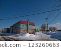 Old house and snow 123260663