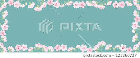 Cute cherry blossom banner 123260727
