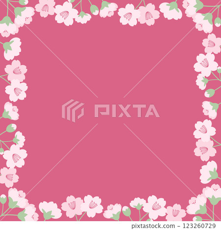 可愛的櫻花背景廣場 123260729