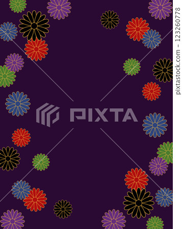 Retro chrysanthemum flower background vertical position Retro chrysanthemum flower background vertical position 123260778