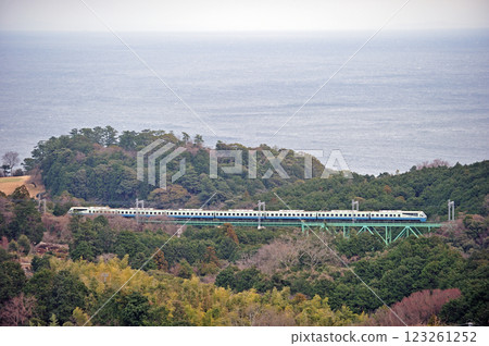 伊豆急電鐵川奈埠頭伊豆急行2100系列R-3編組度假村海豚 伊豆急電鐵川奈埠頭伊豆急行2100系列R-3編組度假村海豚 123261252