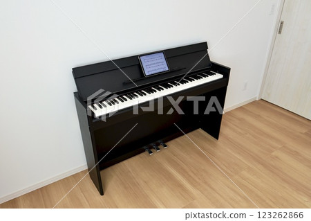 Electronic piano and tablet music "Side Angle" Electronic piano and tablet music "Side Angle" 123262866