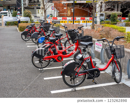 Bicycle sharing port (Chuo-ku, Tokyo) 123262898