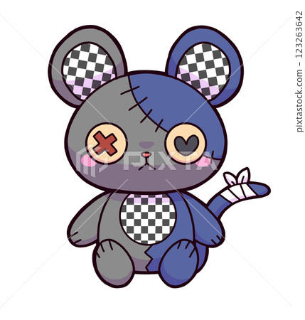 Black stuffed mouse Black stuffed mouse 123263642