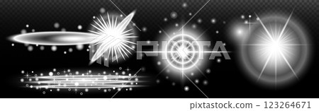 glowing light effect with stars 123264671