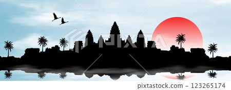 The ancient city of Angkor Wat The ancient city of Angkor Wat 123265174