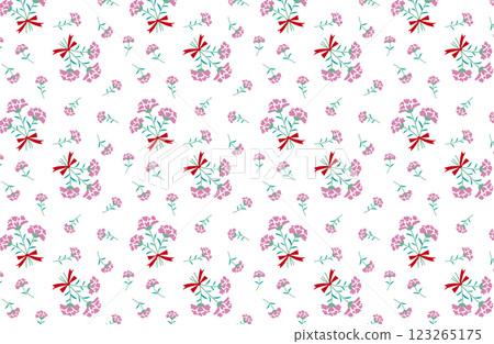 Mother's Day carnation bouquet seamless pattern 1 Mother's Day carnation bouquet seamless pattern 1 123265175