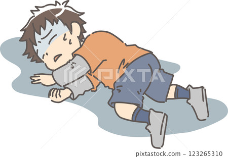 兩名男孩因健康狀況不佳而暈倒 123265310
