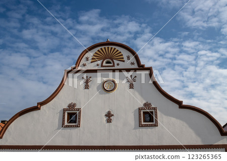 Detail of a house, Holasovice, Czechia Detail of a house, Holasovice, Czechia 123265365