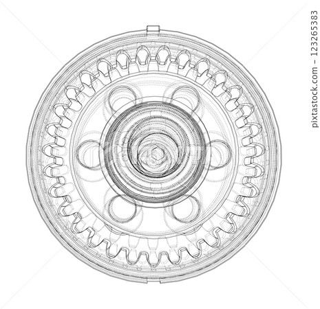 Wave Reducer. Vector illustration, 3d render Wave Reducer. Vector illustration, 3d render 123265383