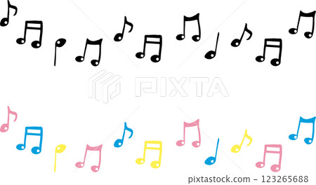 Musical notes melody line set Musical notes melody line set 123265688