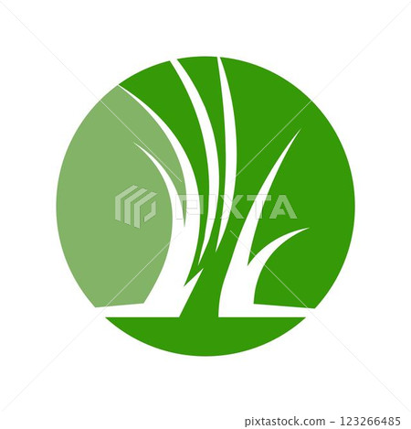 Grass log icon design 123266485