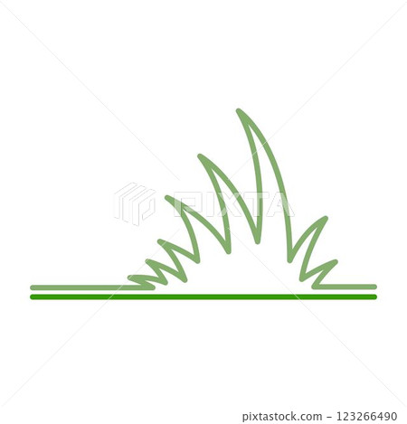 Grass log icon design Grass log icon design 123266490