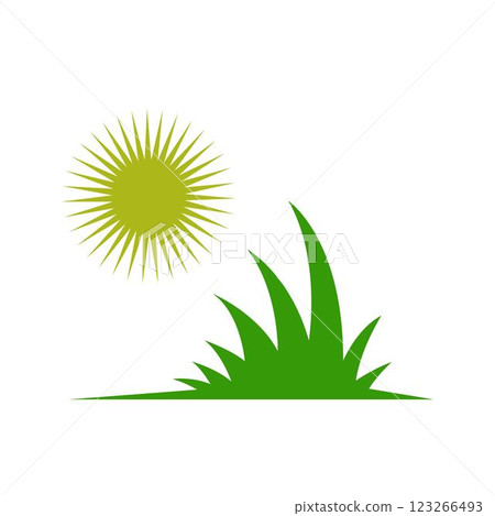 Grass log icon design 123266493