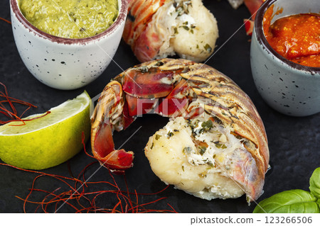 Fresh cooked lobster. Fresh cooked lobster. 123266506