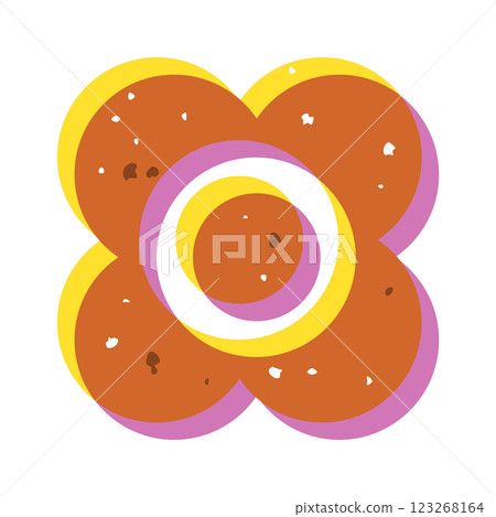 Risograph grain flower shape element Risograph grain flower shape element 123268164