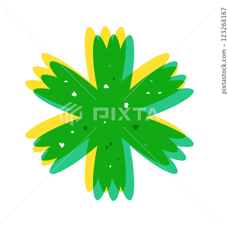 Spring flower green risograph element Spring flower green risograph element 123268167