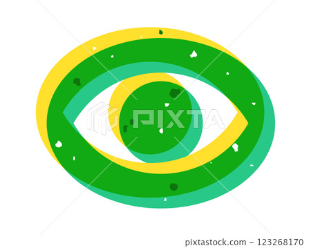 Risograph grain eye shape element Risograph grain eye shape element 123268170