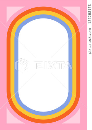 Retro oval frame ornamental banner Retro oval frame ornamental banner 123268178