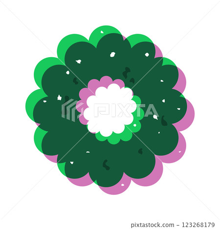 Risograph geometric flower grunge texture Risograph geometric flower grunge texture 123268179