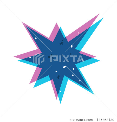 Star shape grunge risograph design 123268180