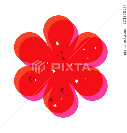 Red flower grunge risograph element Red flower grunge risograph element 123268182