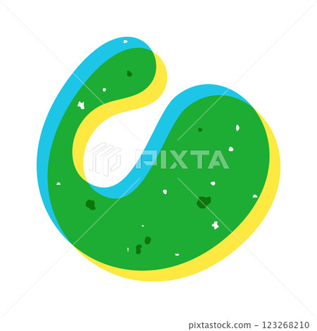 Fluid form abstract riso print Fluid form abstract riso print 123268210