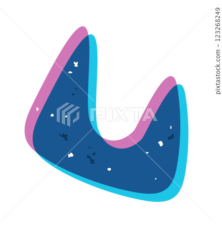 Grain textured risograph geometrical element 123268249