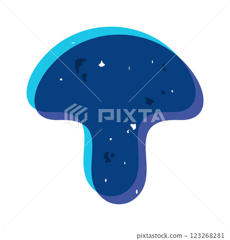 Mushroom shape risograph grain element 123268281