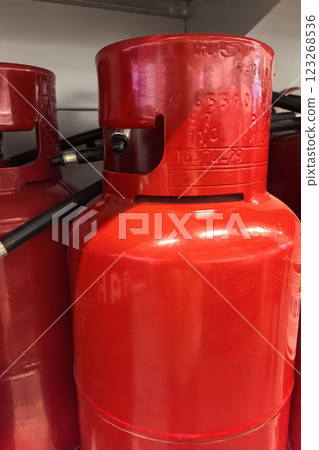 Fire safety equipment lined up ready for emergency response training Fire safety equipment lined up ready for emergency response training 123268536