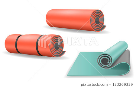 mat sports equipment for fitness stock cartoon vector illustration 123269339