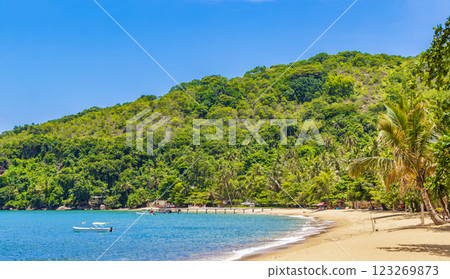 Big tropical island Ilha Grande Praia de Palmas beach Brazil. 123269873
