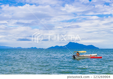 Big tropical island Ilha Grande Praia de Palmas beach Brazil. Big tropical island Ilha Grande Praia de Palmas beach Brazil. 123269904
