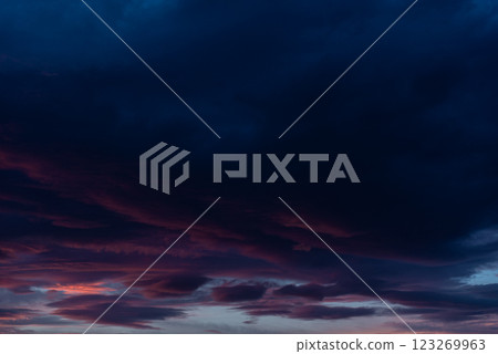 Golden Twilight: Sky Painted in Orange and Blue, Desktop Refuge 123269963