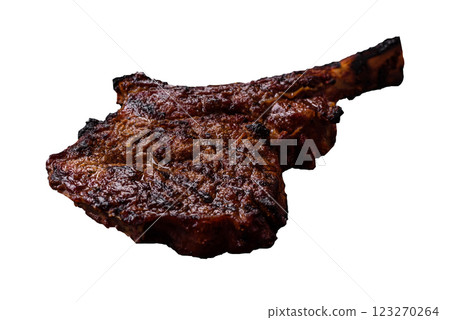 Grilled wagyu beef tomahawk steak with salt, spices and herbs Grilled wagyu beef tomahawk steak with salt, spices and herbs 123270264